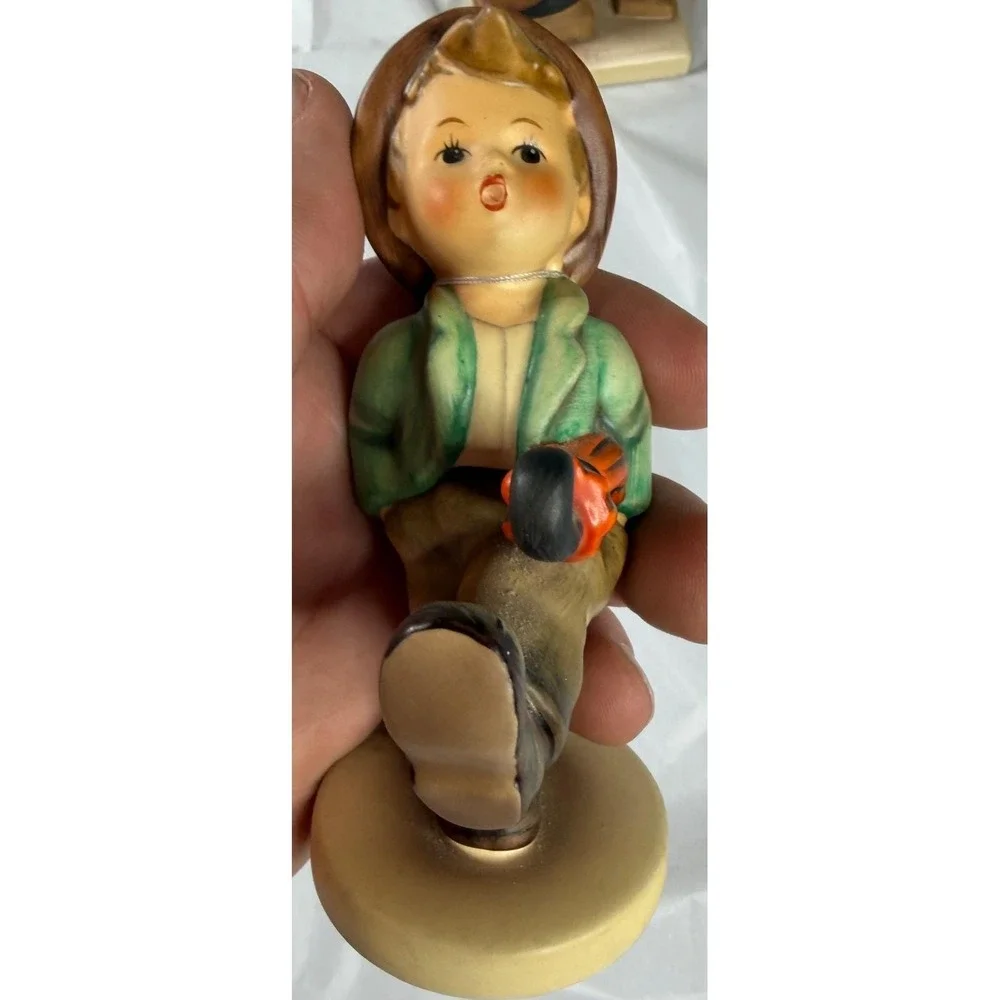 Goebel Hummel Figurines Happy Traveler 109 & Band Leader 129 W Germany Lot of 2